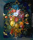 Festoon of Fruit and Flowers by Jan Davidsz de Heem